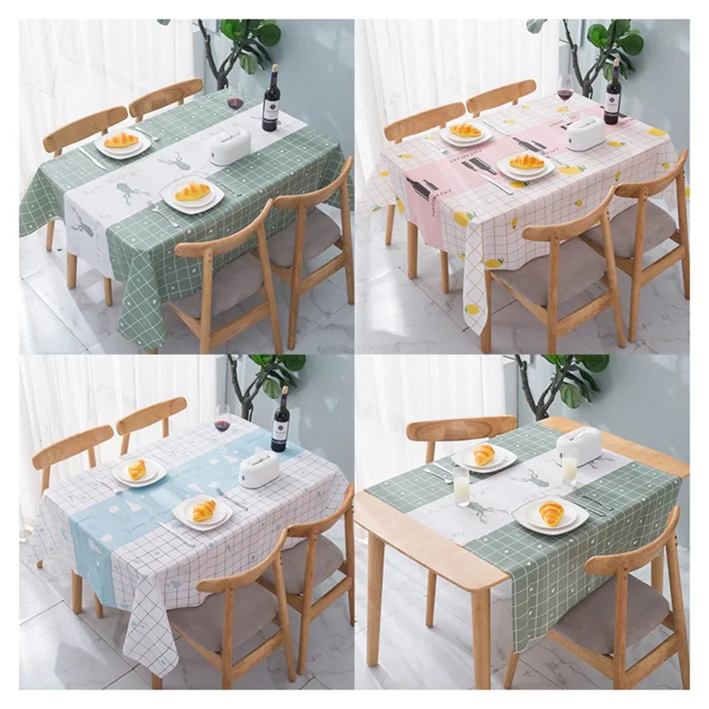 Waterproof Oil-proof Heat-proof PVC Tablecloth Nordic Simple Grid Elk Parttern Table Cloth Coffee Tea Tablecloth Home Decor
Waterproof Oil-proof Heat-proof PVC Tablecloth Nordic Simple Grid Elk Parttern Table Cloth Coffee Tea Tablecloth Home Decor