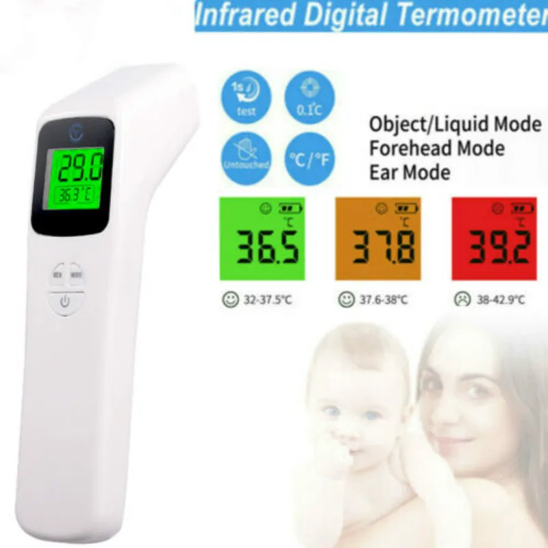 New Digital LCD Thermometer Infrared Forehead Non-touch Baby Adult Temperature Gun
New Digital LCD Thermometer Infrared Forehead Non-touch Baby Adult Temperature Gun