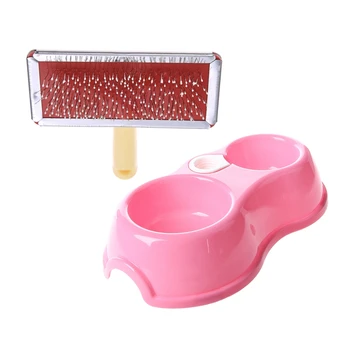 Pet Dog Cat Shedding Grooming Anti-Static Hair Fur Brush Needle Comb Rake Tool with Double Bowl of Water Food Pink
Pet Dog Cat Shedding Grooming Anti-Static Hair Fur Brush Needle Comb Rake Tool with Double Bowl of Water Food Pink