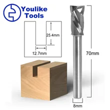 8mm 12.7mm Shank Compression milling cutter woodwork Two Flutes Spiral Carbide Milling Tool CNC Router Wood End Mill Cutter Bits 
8mm 12.7mm Shank Compression milling cutter woodwork Two Flutes Spiral Carbide Milling Tool CNC Router Wood End Mill Cutter Bits