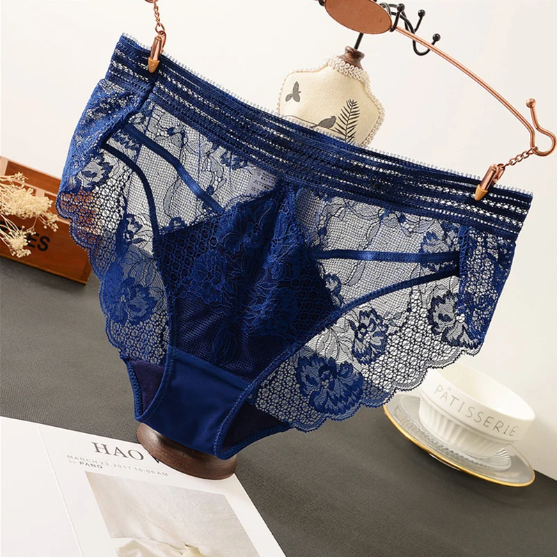 Sexy Lace Panties Women's Luxury Panties Breathable Briefs Low Waist Underwear Ice Silk Hollow Out Lingerie see through panties
Sexy Lace Panties Women's Luxury Panties Breathable Briefs Low Waist Underwear Ice Silk Hollow Out Lingerie see through panties