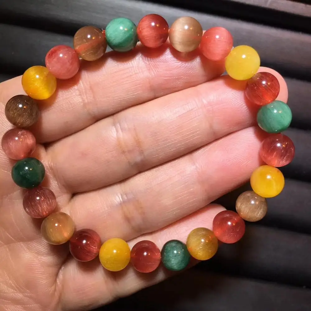 8.5mm Certificate Natural Colorful Rutilated Quartz Bracelet Women Crystal Clear Round Beads Cat eye Business Wealthy AAAAA
8.5mm Certificate Natural Colorful Rutilated Quartz Bracelet Women Crystal Clear Round Beads Cat eye Business Wealthy AAAAA