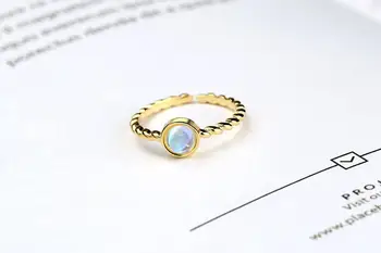 18K Gold plated 100% Authentic 925 sterling silver Moonstone Twisted Rings adjust TLJ901
18K Gold plated 100% Authentic 925 sterling silver Moonstone Twisted Rings adjust TLJ901