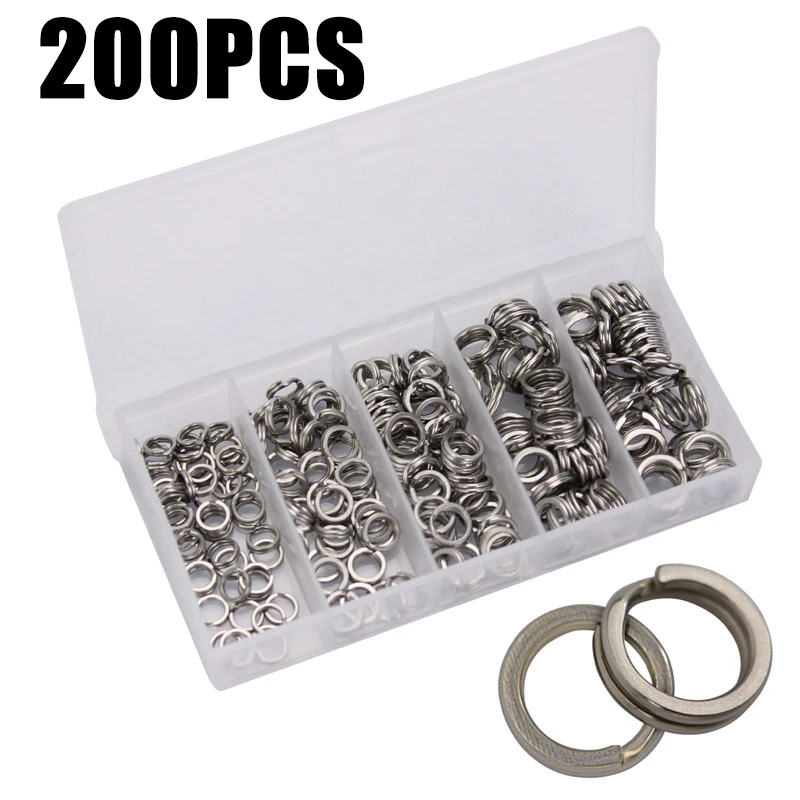 200Pcs/set Stainless Steel Rings Wire Split Ring Strong Fishing Connectors high quality anti-corrosion split rings
200Pcs/set Stainless Steel Rings Wire Split Ring Strong Fishing Connectors high quality anti-corrosion split rings