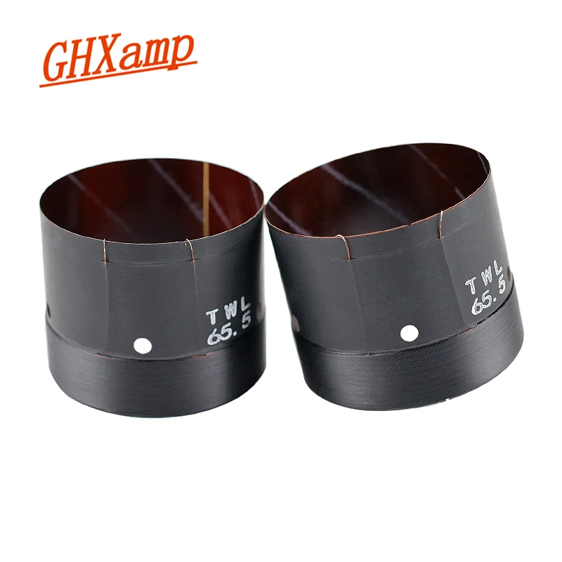 

GHXAMP 65.5mm Speaker Voice Coil 6OHM Woofer Round Copper Wire Coil Glass Fiber Skeleton For Bass Speaker Parts Diy 2PCS