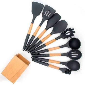 Kitchenware Silicone Kitchenware 9 Piece Set Non-slip Handle Nonstick Cookware Cooking Spatula Kitchen Tool
Kitchenware Silicone Kitchenware 9 Piece Set Non-slip Handle Nonstick Cookware Cooking Spatula Kitchen Tool