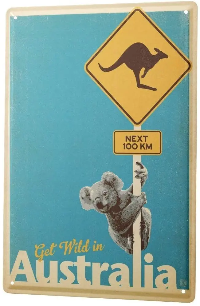 Tin Mark World TRIP Australian kangaroo koala decorative wall panel x 30.5cm 20.3
Tin Mark World TRIP Australian kangaroo koala decorative wall panel x 30.5cm 20.3