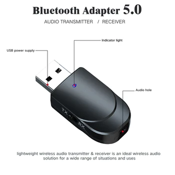 Stereo Audio Transmitter Receiver Bluetooth 5.0 3.5mm Aux Wireless Bluetooth Transmitter Usb Music Receiver Adapter Car Kit KC-A
Stereo Audio Transmitter Receiver Bluetooth 5.0 3.5mm Aux Wireless Bluetooth Transmitter Usb Music Receiver Adapter Car Kit KC-A