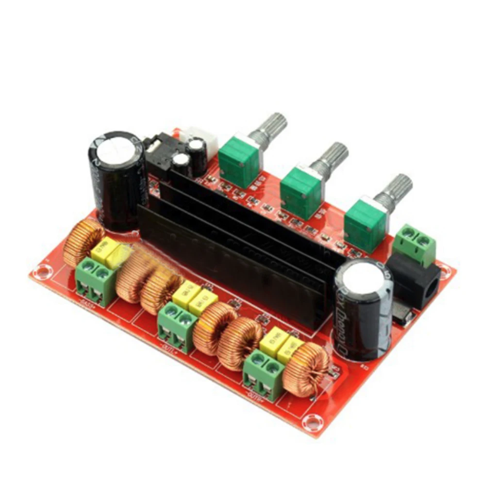 TPA3116 2.1 Digital Audio Amplifier Board TPA3116D2 Subwoofer Speaker Amplifiers DC12V-24V 2*50W+100W
TPA3116 2.1 Digital Audio Amplifier Board TPA3116D2 Subwoofer Speaker Amplifiers DC12V-24V 2*50W+100W