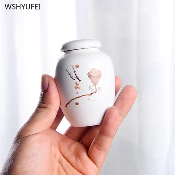 1Pcs Painted Lotus Leaf Travel Portable Tea Seal with Cover Coffee Bean Candy Cookie Collection Storage Tank Kitchen Storage 
1Pcs Painted Lotus Leaf Travel Portable Tea Seal with Cover Coffee Bean Candy Cookie Collection Storage Tank Kitchen Storage