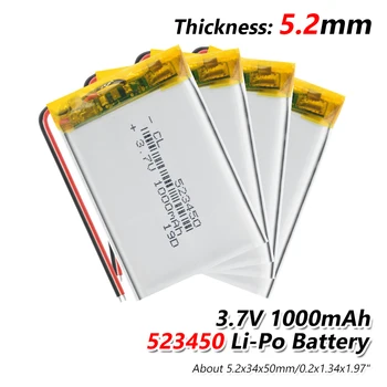 Polymer Lithium Rechargeable Battery 3.7V 503450 Li-ion Battery capacity 1000mAh for Smart Phone DVD MP3 MP4 Led Lamp 1/2/4pcs
Polymer Lithium Rechargeable Battery 3.7V 503450 Li-ion Battery capacity 1000mAh for Smart Phone DVD MP3 MP4 Led Lamp 1/2/4pcs