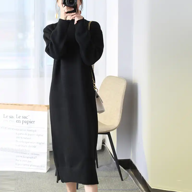 thick knit sweater dress