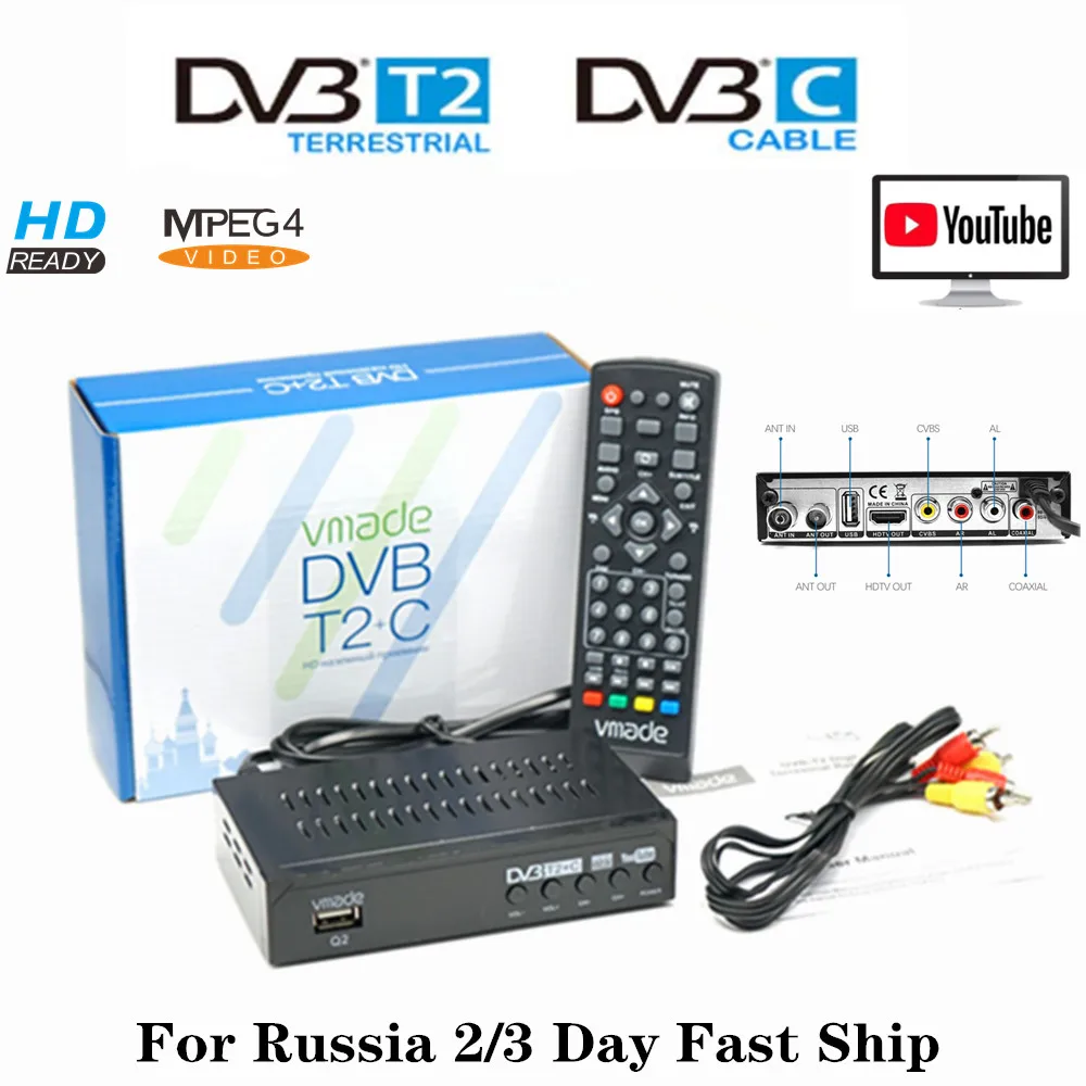 HD Free Digital TV Channel DVB-T2 DVB-C DVB-T Tuner Combo TV Box H.264 Terrestrial Receiver USB IP-TV Youtube Fast Ship Russia
HD Free Digital TV Channel DVB-T2 DVB-C DVB-T Tuner Combo TV Box H.264 Terrestrial Receiver USB IP-TV Youtube Fast Ship Russia