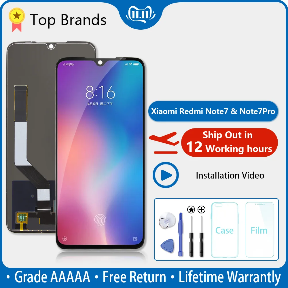 LCD For Xiaomi Redmi Note 7 LCD Display Touch Screen Digitizer Assembly With Frame For Redmi Note 7 Pro LCD Screen Pantalla
LCD For Xiaomi Redmi Note 7 LCD Display Touch Screen Digitizer Assembly With Frame For Redmi Note 7 Pro LCD Screen Pantalla