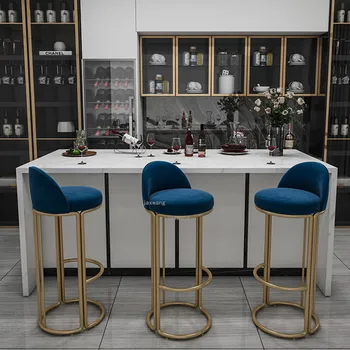 Nordic Bar Chair Golden Iron High Stool Bar Chair Modern Minimalist Home The Bar Backrest Chair 
Nordic Bar Chair Golden Iron High Stool Bar Chair Modern Minimalist Home The Bar Backrest Chair
