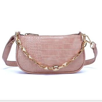 Mini Bag For Women 2020 Luxury Design Baguette Shoulder Bag Vintage Small Tote Hand Bag Sac Baguette Crocodile Pattern Handbag
Mini Bag For Women 2020 Luxury Design Baguette Shoulder Bag Vintage Small Tote Hand Bag Sac Baguette Crocodile Pattern Handbag