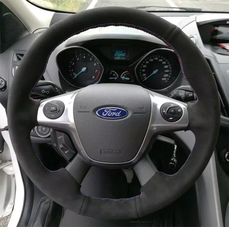 For Ford 12/14/16/18 Focus mondeo edge kuga DIY custom leather suede steering wheel cover auto parts
For Ford 12/14/16/18 Focus mondeo edge kuga DIY custom leather suede steering wheel cover auto parts