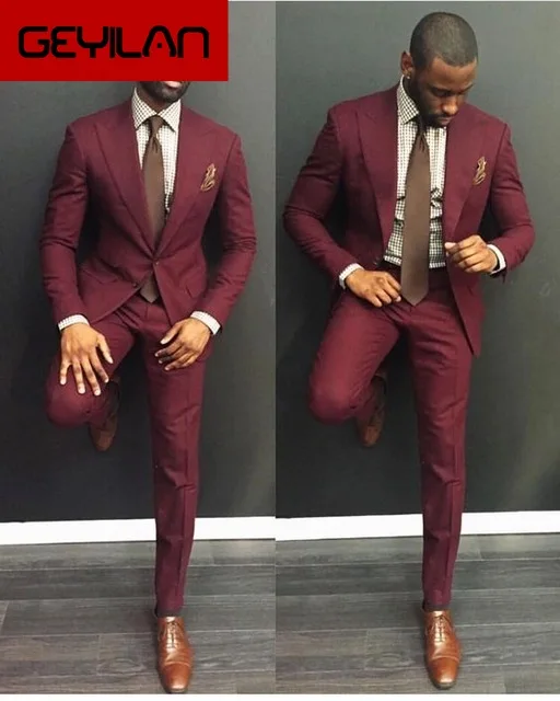 New Cheap Burgundy Suits Men 2019 Trajes De Hombre Traje Homb Custom Made Groom Suit Suit For Men 2 piece (Jacket+Pants+Tie)
New Cheap Burgundy Suits Men 2019 Trajes De Hombre Traje Homb Custom Made Groom Suit Suit For Men 2 piece (Jacket+Pants+Tie)