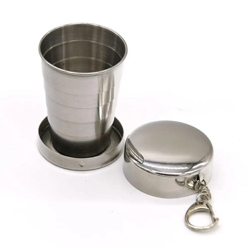 Household 75ml Stainless Steel Camping Folding Cup Portable Outdoor Travel Demountable Collapsible Cup With Keychain
Household 75ml Stainless Steel Camping Folding Cup Portable Outdoor Travel Demountable Collapsible Cup With Keychain