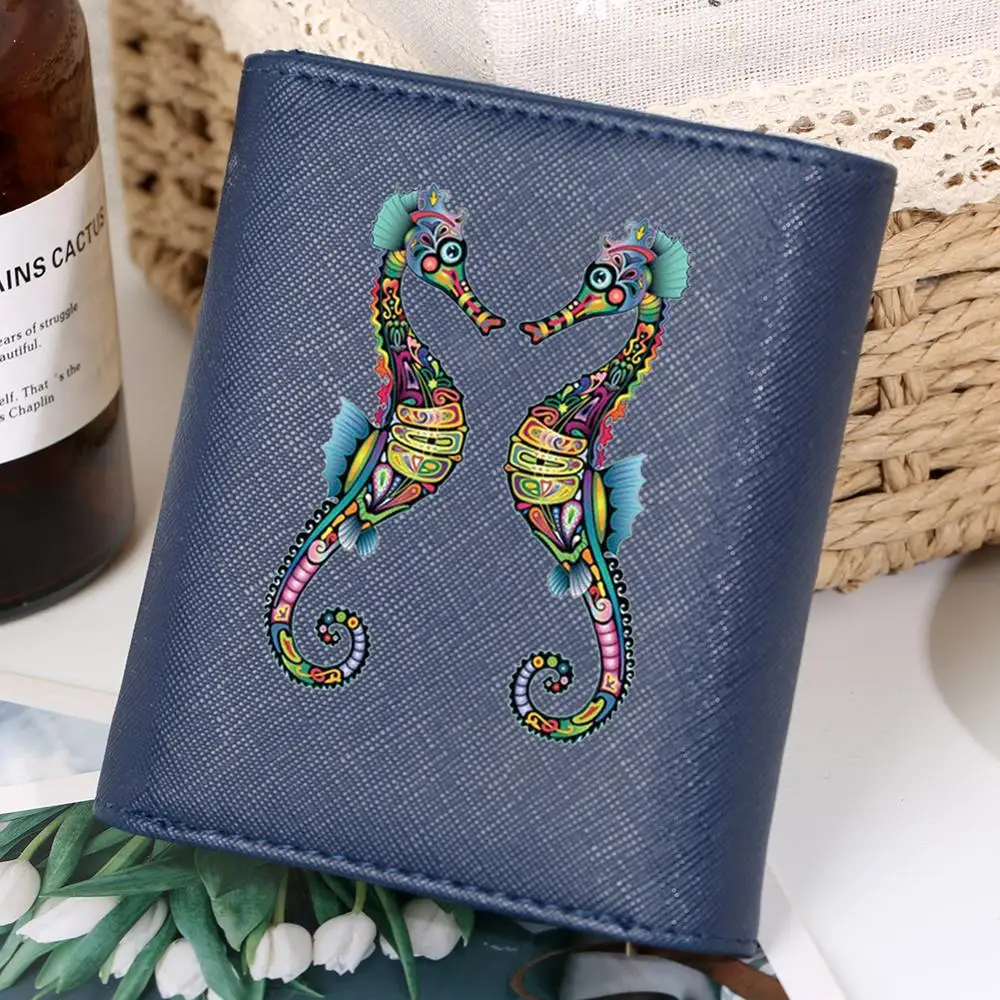 Couple Seahorse Women's Wallet Purse Short Three Folding Purses for Ladies Gift Made Of Natural Leather Female portfel damski
Couple Seahorse Women's Wallet Purse Short Three Folding Purses for Ladies Gift Made Of Natural Leather Female portfel damski