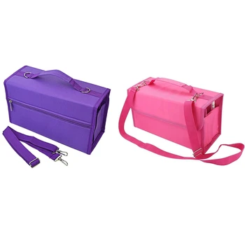 2Pcs 80 Slots Large Capacity Folding Marker Pen Case Art Markers Pen Storage Carrying Bag Durable - Purple & Rose Red
2Pcs 80 Slots Large Capacity Folding Marker Pen Case Art Markers Pen Storage Carrying Bag Durable - Purple & Rose Red