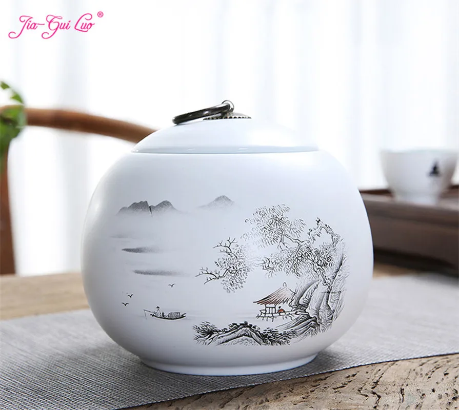 JIA-GUI LUO 800ML Tea Caddies Tea Caddy Ceramic box Travel Storage Pu'er Tea box tea accessories decoration gifts D039
JIA-GUI LUO 800ML Tea Caddies Tea Caddy Ceramic box Travel Storage Pu'er Tea box tea accessories decoration gifts D039