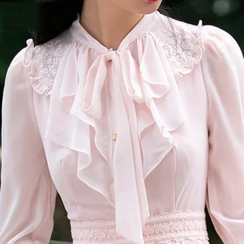 Long Women Sleeve Chiffon Dress Spring 2020 New Vintage Dresses Female Ruffled Bow Women vestidos de festa Tops LX1592 es 
Long Women Sleeve Chiffon Dress Spring 2020 New Vintage Dresses Female Ruffled Bow Women vestidos de festa Tops LX1592 es