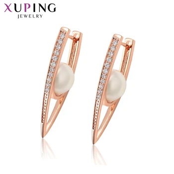 

11.11 Xuping Newest Hoops Earrings Imitation Pearl Popular Jewelry European Style Fashion Gift Women S187.1/992
