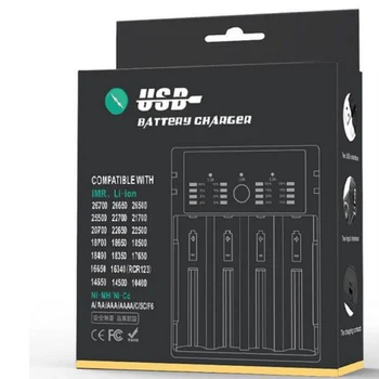 2A 4 slot 18650 Battery Fast Charger for 18650 21700 20700 26650 18500 AA AAA Rechargeable Batteries 
2A 4 slot 18650 Battery Fast Charger for 18650 21700 20700 26650 18500 AA AAA Rechargeable Batteries