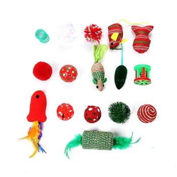 16 Pcs/Set Pet Cat Assorted Toys Kitten Interactive Self-playing Toy With Beautiful Storage Box For Pet Christmas Gifts 
16 Pcs/Set Pet Cat Assorted Toys Kitten Interactive Self-playing Toy With Beautiful Storage Box For Pet Christmas Gifts