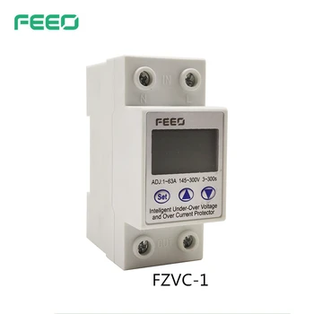 63A 145-300V Din rail adjustable over under voltage protective device current limit protection Voltmeter ammeter
63A 145-300V Din rail adjustable over under voltage protective device current limit protection Voltmeter ammeter