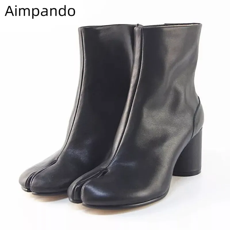 Novelty Split Toe Boots Women Round Toe Chunky Round High Heel Party Bottes Solid Genuine Leather 2022 New Coming Boots Woman
Novelty Split Toe Boots Women Round Toe Chunky Round High Heel Party Bottes Solid Genuine Leather 2022 New Coming Boots Woman