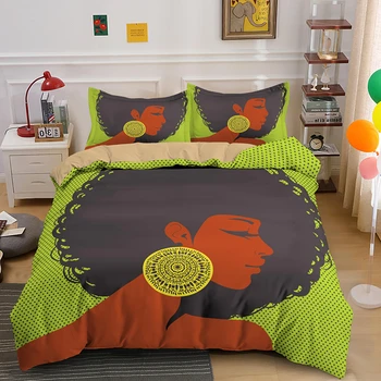 African Women Printed Bedding Set Sunset Twin King Full Duvet Cover Sets Orange Green Quilt Covers With Pillowcase 
African Women Printed Bedding Set Sunset Twin King Full Duvet Cover Sets Orange Green Quilt Covers With Pillowcase