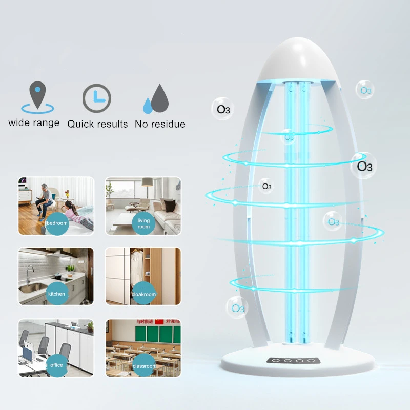UV O germicidal lamp portable disinfection lamp EU/US 220V / 110V 36W with remote control timing with ozone sterilization lamp
UV O germicidal lamp portable disinfection lamp EU/US 220V / 110V 36W with remote control timing with ozone sterilization lamp