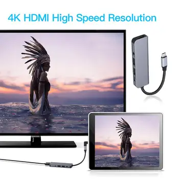 Adapter Cable Stable Operation Reliable Multi-function 5 in 1 Type-C HUB USB-C to USB3.0 USB 2.0 3.5mm Audio HDMI Type-C
Adapter Cable Stable Operation Reliable Multi-function 5 in 1 Type-C HUB USB-C to USB3.0 USB 2.0 3.5mm Audio HDMI Type-C