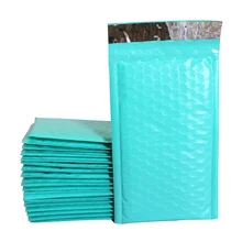 

10pcs #000 4x8" 120x180mm Poly Bubble Mailers Padded Envelopes Teal Green Self Seal Envelope Bubble Envelope Shipping Envelopes