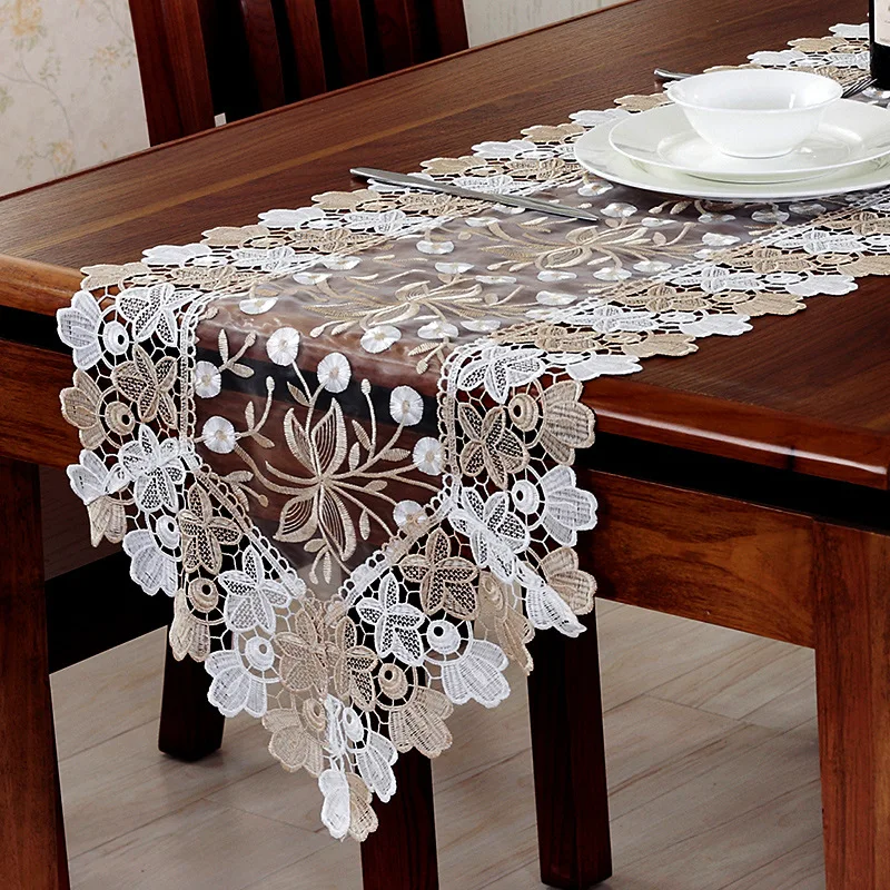 Lace Embroidery Table Runner TV Cabinet Cover Cloth Tea Table Flag Pastoral Table Cloth Wedding Table Decoration
Lace Embroidery Table Runner TV Cabinet Cover Cloth Tea Table Flag Pastoral Table Cloth Wedding Table Decoration