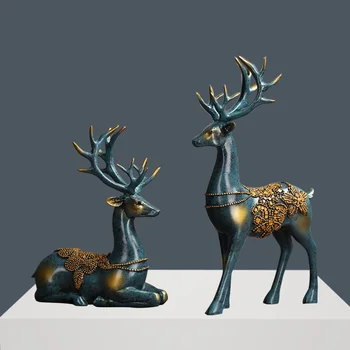 2pcs Couple Deer Ornament Home Decoration Ornament Creative Deer Decoration for Room Wine Cabinet Imitation Bronze Large Size
2pcs Couple Deer Ornament Home Decoration Ornament Creative Deer Decoration for Room Wine Cabinet Imitation Bronze Large Size