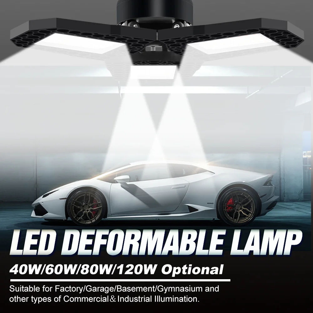 WENNI Deformable Lamp LED Garage Light LED Bulb 40W 60W 80W E27 LED Lamp 220V E26 UFO Light Bulb 110V Lampara Warehouse Lighting
WENNI Deformable Lamp LED Garage Light LED Bulb 40W 60W 80W E27 LED Lamp 220V E26 UFO Light Bulb 110V Lampara Warehouse Lighting