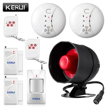 

KERUI Wireless Cheap Burglar Home Security Alarm System 110dB Siren Speaker Remote Motion Window Door Fire Smoke Detector DIYKit