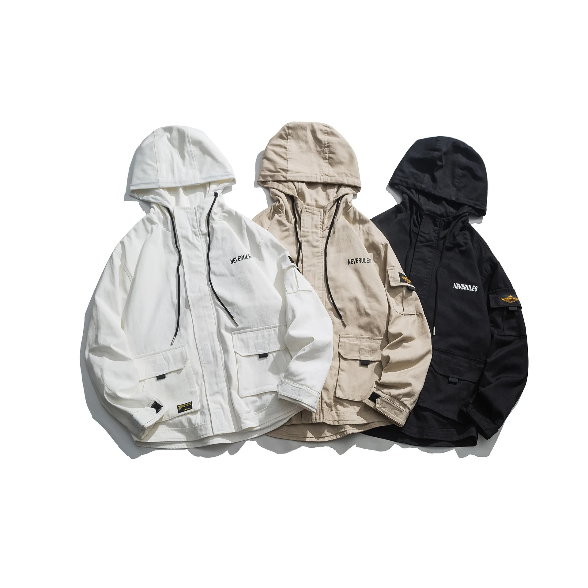 City Where the Product 2019 Autumn Hooded Labeling Tooling Jacket Solid Color Multi-pockets MEN'S Coat
City Where the Product 2019 Autumn Hooded Labeling Tooling Jacket Solid Color Multi-pockets MEN'S Coat