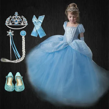 Girls Blue Ball Gown New Movie Princess Cinderella Cosplay Costume Fairy Tail Children Wedding Party Elegant Sheer Prom Dresses
Girls Blue Ball Gown New Movie Princess Cinderella Cosplay Costume Fairy Tail Children Wedding Party Elegant Sheer Prom Dresses