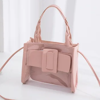 2020 Design Luxury Handbag Women Transparent Buckle Bag Clear PVC Jelly Small Shoulder Bag Female Chain Crossbody Messenger Bags
2020 Design Luxury Handbag Women Transparent Buckle Bag Clear PVC Jelly Small Shoulder Bag Female Chain Crossbody Messenger Bags