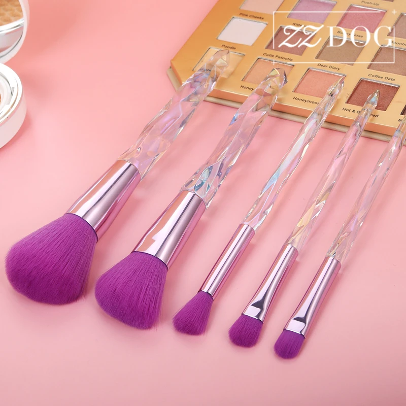 ZZDOG 5Pcs Pro Makeup Brushes Set Nature Fluffy Hair Transparent Crystal Handle Powder Eyeshadow Brush Crafts Cosmetic Tools New
ZZDOG 5Pcs Pro Makeup Brushes Set Nature Fluffy Hair Transparent Crystal Handle Powder Eyeshadow Brush Crafts Cosmetic Tools New