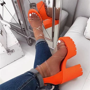 2020 New Women Platform Summer Sandals Buckle Woman Candy Colors Thick High Heels Ladies Ankle Strap Shoes Female Sandalias
2020 New Women Platform Summer Sandals Buckle Woman Candy Colors Thick High Heels Ladies Ankle Strap Shoes Female Sandalias