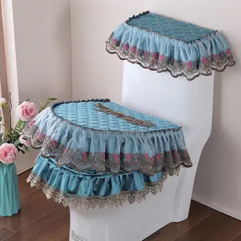Fyjafon Toilet Seat Cover Set Thick Fashion Toilet Cover European Toilet Case Blue/Red Toilet Seat Cover Bathroom Decorative 
Fyjafon Toilet Seat Cover Set Thick Fashion Toilet Cover European Toilet Case Blue/Red Toilet Seat Cover Bathroom Decorative