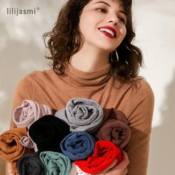 Women Superfine Turtleneck Thin Pullover 48Nm Worsted Wool Cashmere Pullover Solid Light Warm Sweater Winter Swaters 2019-21
Women Superfine Turtleneck Thin Pullover 48Nm Worsted Wool Cashmere Pullover Solid Light Warm Sweater Winter Swaters 2019-21