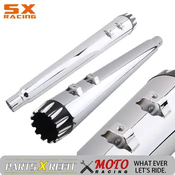 Motorcycle Slip-On Mufflers Megaphone Exhaust Pipes For Harley Touring Bagger Models Dresser Road King Electra Glide 95-16
Motorcycle Slip-On Mufflers Megaphone Exhaust Pipes For Harley Touring Bagger Models Dresser Road King Electra Glide 95-16