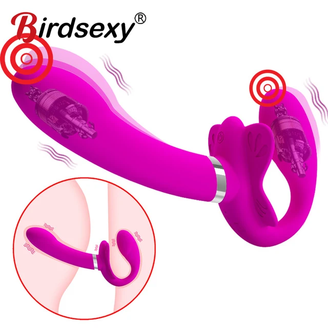 Vibromasseur gode sans bretelles pour femmes, jouets sexuels pour lesbiennes, gode à double extrémité, jouets sexuels pour adultes, 7,0 1
