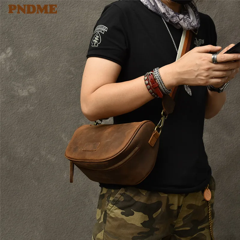 PNDME vintage crazy horse cowhide men small messenger bag fashion casual genuine leather wide shoulder strap small shoulder bag
PNDME vintage crazy horse cowhide men small messenger bag fashion casual genuine leather wide shoulder strap small shoulder bag